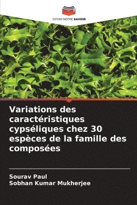 Variations des caractristiques cypsliques chez 30 espces de la famille des composes 1