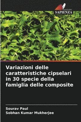 bokomslag Variazioni delle caratteristiche cipselari in 30 specie della famiglia delle composite