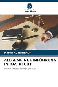 bokomslag Allgemeine Einfhrung in Das Recht