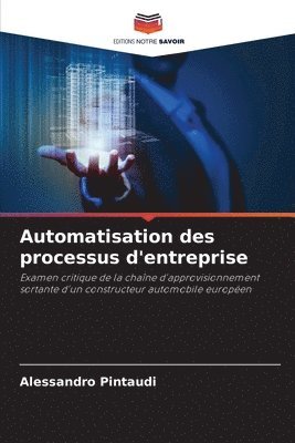 bokomslag Automatisation des processus d'entreprise