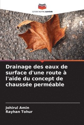 bokomslag Drainage des eaux de surface d'une route  l'aide du concept de chausse permable