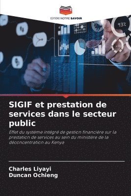 SIGIF et prestation de services dans le secteur public 1