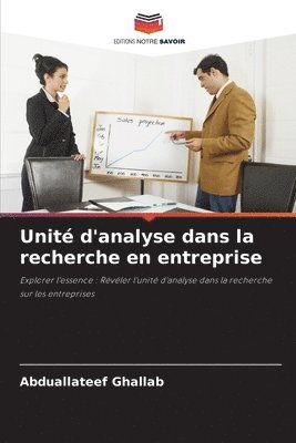 bokomslag Unit d'analyse dans la recherche en entreprise