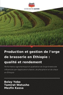 bokomslag Production et gestion de l'orge de brasserie en thiopie