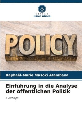 bokomslag Einfhrung in die Analyse der ffentlichen Politik