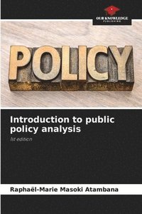 bokomslag Introduction to public policy analysis