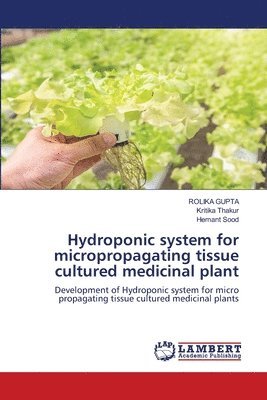 Hydroponic system for micropropagating tissue cultured medicinal plant 1