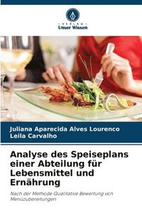 bokomslag Analyse des Speiseplans einer Abteilung fr Lebensmittel und Ernhrung