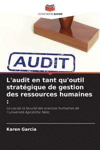 bokomslag L'audit en tant qu'outil stratgique de gestion des ressources humaines