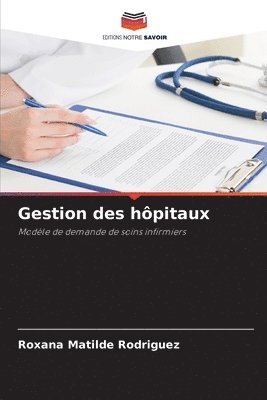 bokomslag Gestion des hpitaux