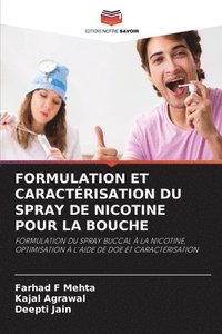 bokomslag Formulation Et Caractérisation Du Spray de Nicotine Pour La Bouche