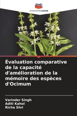 valuation comparative de la capacit d'amlioration de la mmoire des espces d'Ocimum 1