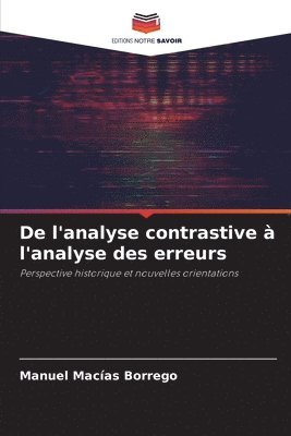 bokomslag De l'analyse contrastive  l'analyse des erreurs