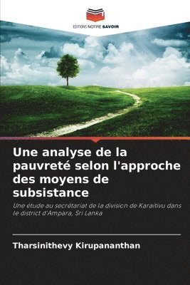 bokomslag Une analyse de la pauvret selon l'approche des moyens de subsistance