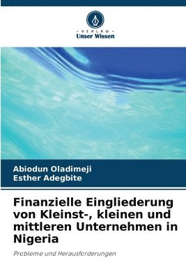 Abiodun Oladimeji, Esther Adegbite - Finanzielle Eingliederung von Kleinst-, kleinen und mittleren Unternehmen in Nigeria, Häftad