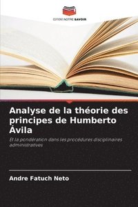 bokomslag Analyse de la thorie des principes de Humberto vila