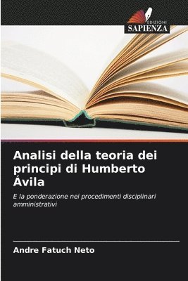 bokomslag Analisi della teoria dei principi di Humberto vila