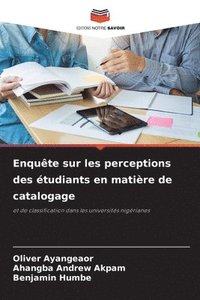 bokomslag Enqute sur les perceptions des tudiants en matire de catalogage