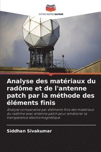 bokomslag Analyse des matériaux du radôme et de l'antenne patch par la méthode des éléments finis