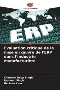 bokomslag valuation critique de la mise en oeuvre de l'ERP dans l'industrie manufacturire