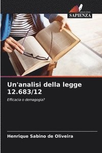 bokomslag Un'analisi della legge 12.683/12