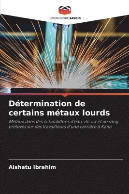 bokomslag Dtermination de certains mtaux lourds