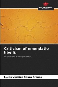 bokomslag Criticism of emendatio libelli