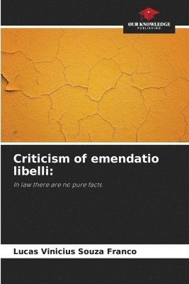 bokomslag Criticism of emendatio libelli