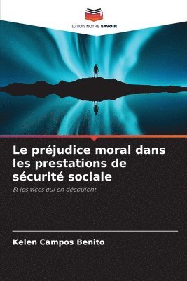 bokomslag Le prjudice moral dans les prestations de scurit sociale