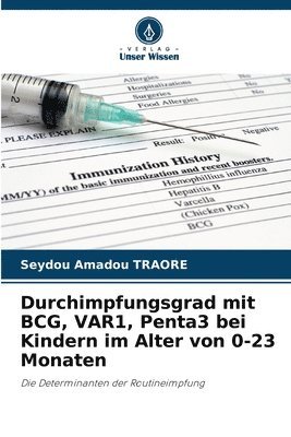 Durchimpfungsgrad mit BCG, VAR1, Penta3 bei Kindern im Alter von 0-23 Monaten 1