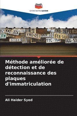 bokomslag Mthode amliore de dtection et de reconnaissance des plaques d'immatriculation