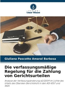 bokomslag verfassungsmäßige Regelung für die Zahlung von Gerichtsurteilen