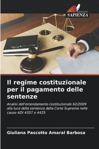 bokomslag regime costituzionale per il pagamento delle sentenze