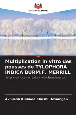 bokomslag Multiplication in vitro des pousses de TYLOPHORA INDICA BURM.F. MERRILL