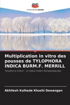 Akhilesh Kulhade Khushi Dewangan - Multiplication in vitro des pousses de TYLOPHORA INDICA BURM.F. MERRILL, Häftad