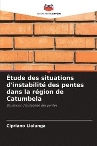 bokomslag tude des situations d'instabilit des pentes dans la rgion de Catumbela