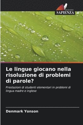 bokomslag Le lingue giocano nella risoluzione di problemi di parole?