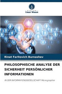 bokomslag Philosophische Analyse Der Sicherheit Persnlicher Informationen