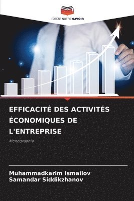 bokomslag Efficacit Des Activits conomiques de l'Entreprise