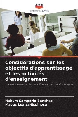 bokomslag Considrations sur les objectifs d'apprentissage et les activits d'enseignement