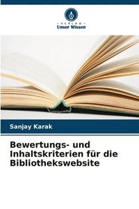 bokomslag Bewertungs- und Inhaltskriterien fr die Bibliothekswebsite