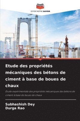 bokomslag Etude des proprits mcaniques des btons de ciment  base de boues de chaux