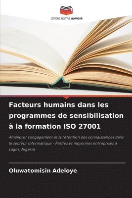 bokomslag Facteurs humains dans les programmes de sensibilisation  la formation ISO 27001