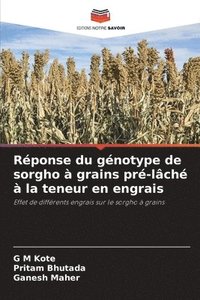 bokomslag Rponse du gnotype de sorgho  grains pr-lch  la teneur en engrais