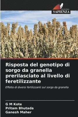 bokomslag Risposta del genotipo di sorgo da granella prerilasciato al livello di feretilizzante