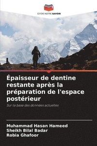 bokomslag paisseur de dentine restante aprs la prparation de l'espace postrieur