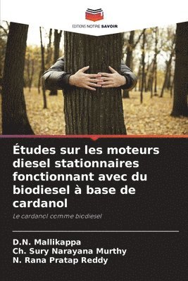 tudes sur les moteurs diesel stationnaires fonctionnant avec du biodiesel  base de cardanol 1