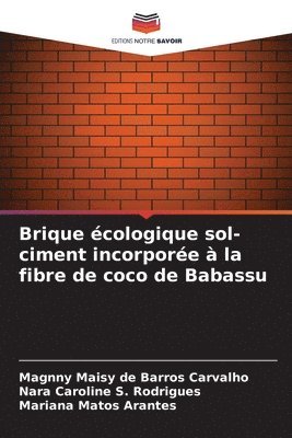 bokomslag Brique cologique sol-ciment incorpore  la fibre de coco de Babassu