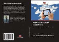 bokomslag de la Recherche En Éducation II