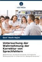 bokomslag Untersuchung der Wahrnehmung der Korrektur von Sprechfehlern